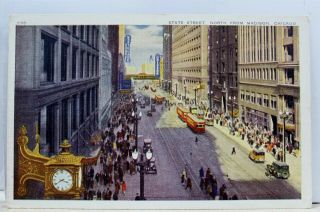 Illinois Il Chicago Madison North State Street Postcard Old Vintage Card View Pc