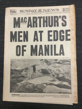 World War Ii 2 - February 4,  1945 York Daily News Newspaper