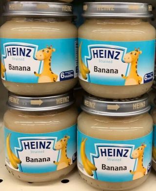 Heinz Baby Food 6 Months And Up Glass Bottles X 4 Bottles