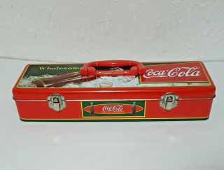 Rare Vtg Coke Tool Box Tin Wholesome Drink Coca - Cola Delicious And Refreshing