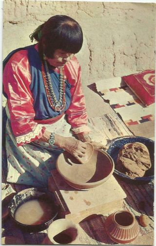San Ildefonso Pueblo,  Nm Mexico Old Postcard,  Maria The Indian Potter