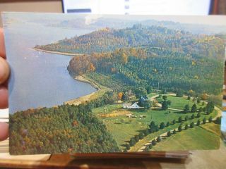 Vintage Old Ohio Postcard Harrison County Tappan Lake Fishing Dam Us Route 250