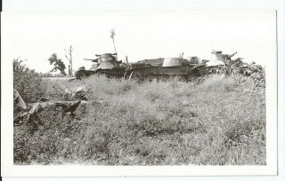 Ww2 Photo - Destroyed Japanese Tanks In A Field