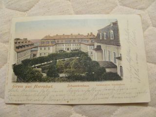Old German Postcard Gruss Aus Herrnhut Schwesternhaus