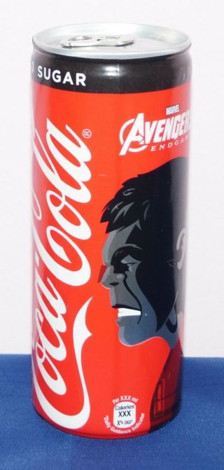 1 Coca - Cola Zero Sugar Test Can Avengers 250ml Sleeved/wrap,  No Country Vhtf