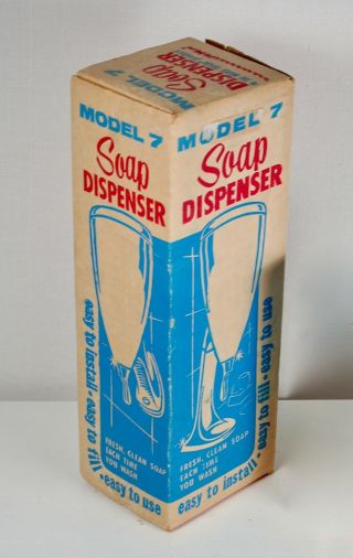 Vintage 1960s Bathroom Luron Powdered Lotion Soap Dispenser Borax