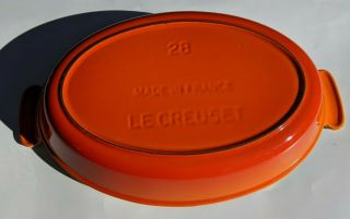 Le Creuset 28 Au Gratin Oval Cast Iron Enamel Flame Orange