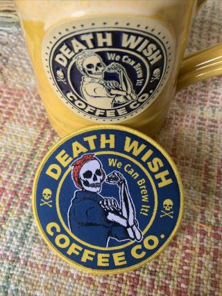 2019 Death Wish Coffee Mug/ Patch Rosie The Riveter 889/5000 We Can Brew It