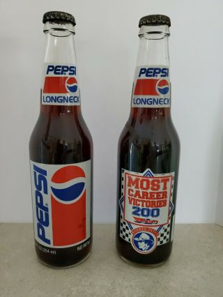 2 X Pepsi Long - Neck 12 Oz.  Bottle Full & - Standard Longnecks 01244308