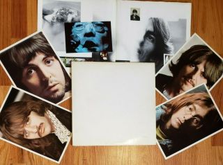 The Beatles White Album Numbered 1968 2lp W/ Poster 4 Pics Swbo101 Plays Ex