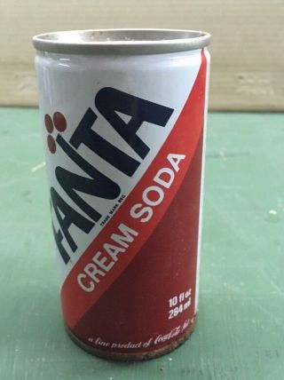 Rare Fanta Cream Soda Empty 10 Oz Can Toronto Coca Cola 3