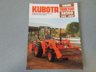 Kubota B8200 Diesel Tractor Literature