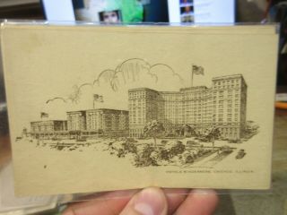 Vintage Old Postcard Illinois Chicago Hotel Windermere Complex Sketched Drawn