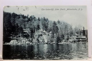 York Ny Adirondacks Lake Placid Undercliff Postcard Old Vintage Card View Pc
