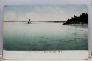 York Ny Lake Champlain Vermont Steamer Postcard Old Vintage Card View Post