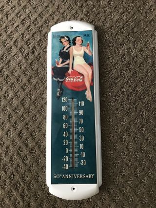 Coca Cola Thermometer 50th Anniversary