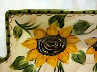 Large Whole Homes Provincial Garden Tuscan Sunflower Display Tray Retail $189 2