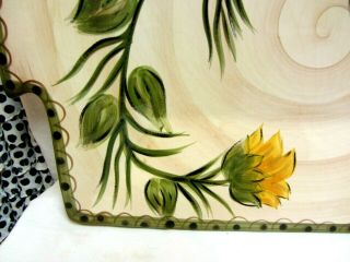 Large Whole Homes Provincial Garden Tuscan Sunflower Display Tray Retail $189 3