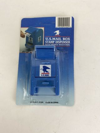 U.  S.  Mail Stamp Dispenser Mail Box W/ Sponge United States Post Office