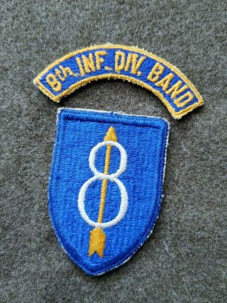 Wwii Us Army 8th Infantry Division Band Patch Set