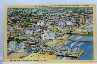 California Ca Long Beach Business Recreational Center Postcard Old Vintage Card