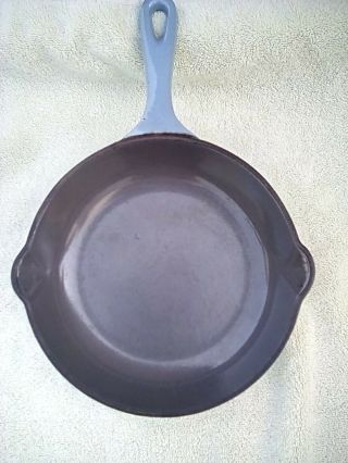 Le Creuset 20 Small Frying Pan Skillet - 7 - 1/4 Inch Slate Blue Interior Grey 2