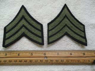 Ww2 Us Army Sergeant Sgt Stripes Chevron Matching Pair Patches