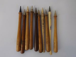 10 Vintage Souvenir Wood Baseball Bat Mechanical Pencil Souvenir pen old 2