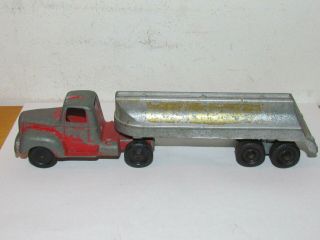 Vintage Mobil Oil Semi Truck And Tanker Trailer By Tootsietoy
