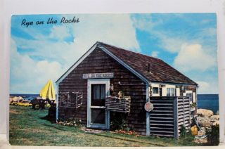 Hampshire Nh Rye Beach Rocks Cottage Postcard Old Vintage Card View Standard
