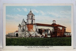 California Ca Oceanside San Luis Rey Mission Postcard Old Vintage Card View Post