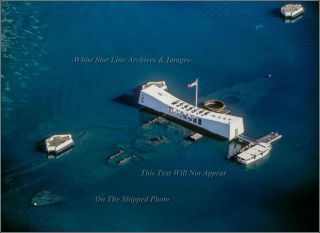 Photo Aerial: Pearl Harbor: The Uss Arizona Memorial,  View 2
