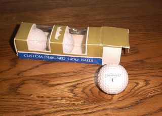 3 Vintage Golf Balls With Chevrolet Bow Tie Logo - Package Sleeve