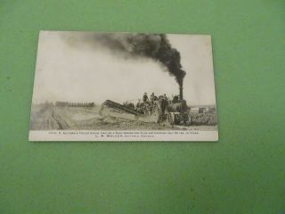 Aultman Taylor Steam Tractor And Thresher Advertising Postcard View 2