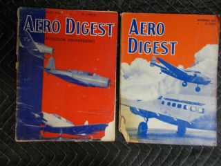 1936 &1937 Aero Digest Magazines,  May & September
