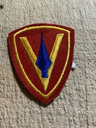 Wwii/post/1950s? Us Marines Patch - Fifth Division - Usmc Beauty
