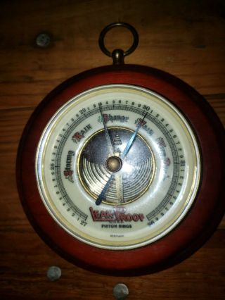 Vintage Barometer Made In Germany Leak Proof Piston Rings Oil Gas Advertising
