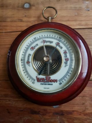 Vintage Barometer Made in Germany Leak Proof Piston Rings Oil Gas Advertising 2