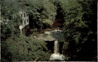 Old Mill And Falls Millcreek Park Youngstown Ohio 1960s Waterfall