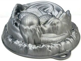 Sleeping Dragon Egg Nest Bundt Cake Pan Thinkgeek Cast Aluminum 3d Baking Mold