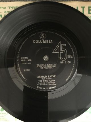 The Pink Floyd Arnold.  Layne 7 Inch Vinyl Record