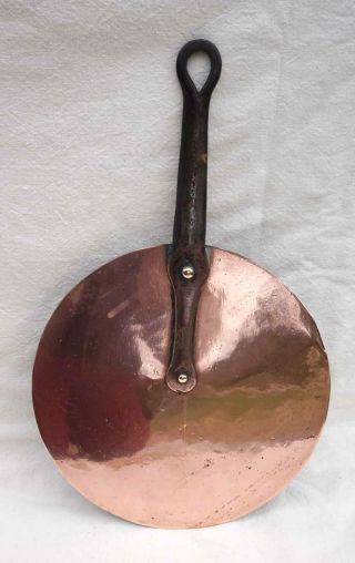 French Chef Cookware Large Ø 9 3/4 " Tin Lined Copper Lid