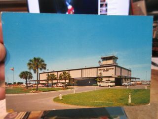 Vintage Old Postcard Florida Sarasota Bradenton Airport Manatee County Terminal
