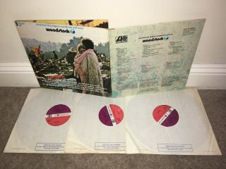 Woodstock Soundtrack 3 Lp Set 1970 Uk 1st Press