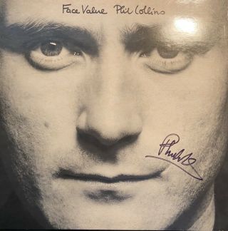 Phil Collins Signed Autographed Face Value Record Album Lp Vinyl
