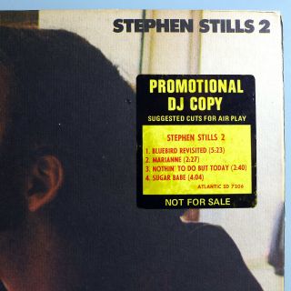 STEPHEN STILLS w/ERIC CLAPTON 2 ORIG ' 71 WHITE LABEL PROMO LP w/STICKER 2