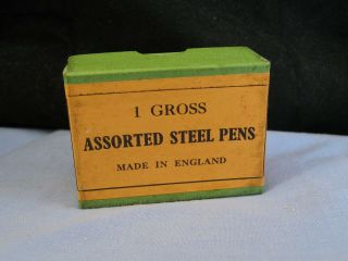 Vintage Dip Pen Nib Box Plume Pluma Nibs Assorted Mixed Hughes Mcniven Cameron