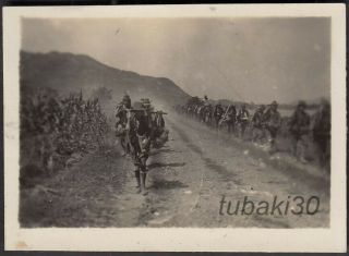 Do23 Ww2 Central China Expeditionary Japan Army Photo Marching Road