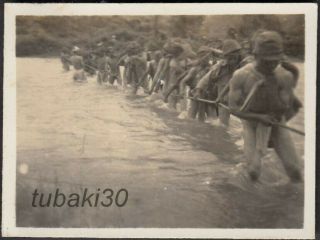 Do12 Ww2 Central China Expeditionary Japan Army Photo Crossing River
