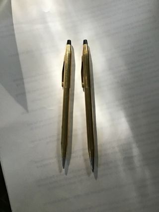 Cross 1/20 10k Gold Filled Classic Century Pen 1/2 12k Gold Filled Twist Pencil